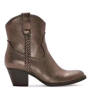 Frye & Co Daxx Platinum Stacked Cowboy Boots Size 7